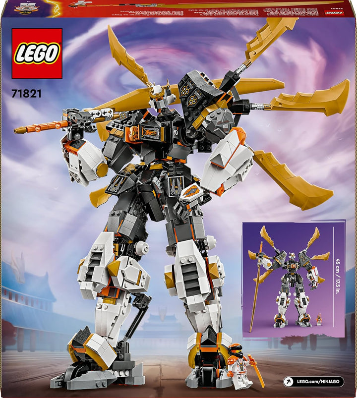 Lego NINJAGO Coles Titandrachen-Mech, Abenteuer Spielzeug für Kinder, Ninja Spielset mit 1 Minifigur