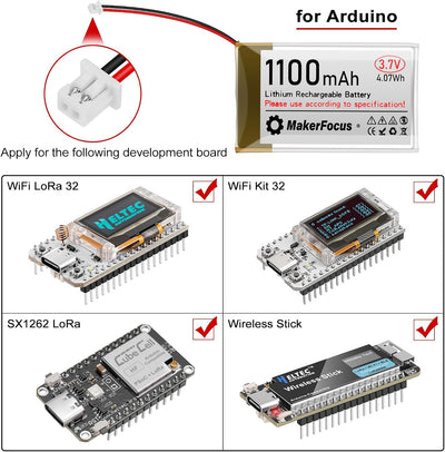 4 Stück 3,7V 1100mAh Lithium Batterie 1S 1C LiPo Akku mit Schutzplatine, Isolierband und Micro JST 1