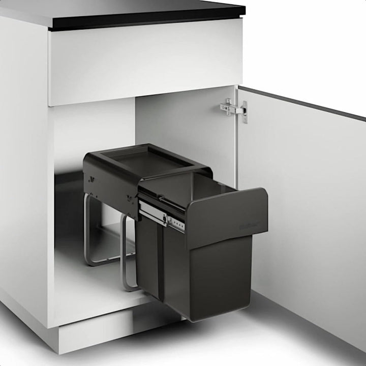 Naber CLAP 1/300-2 Abfallsorter 15 Liter (2x 7,5) in Anthrazit ab 30 cm Schrankbreite