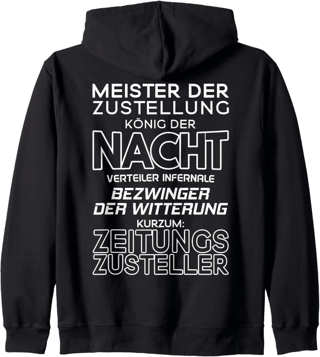 Meister Der Zustellung Zeitungszusteller Kapuzenjacke