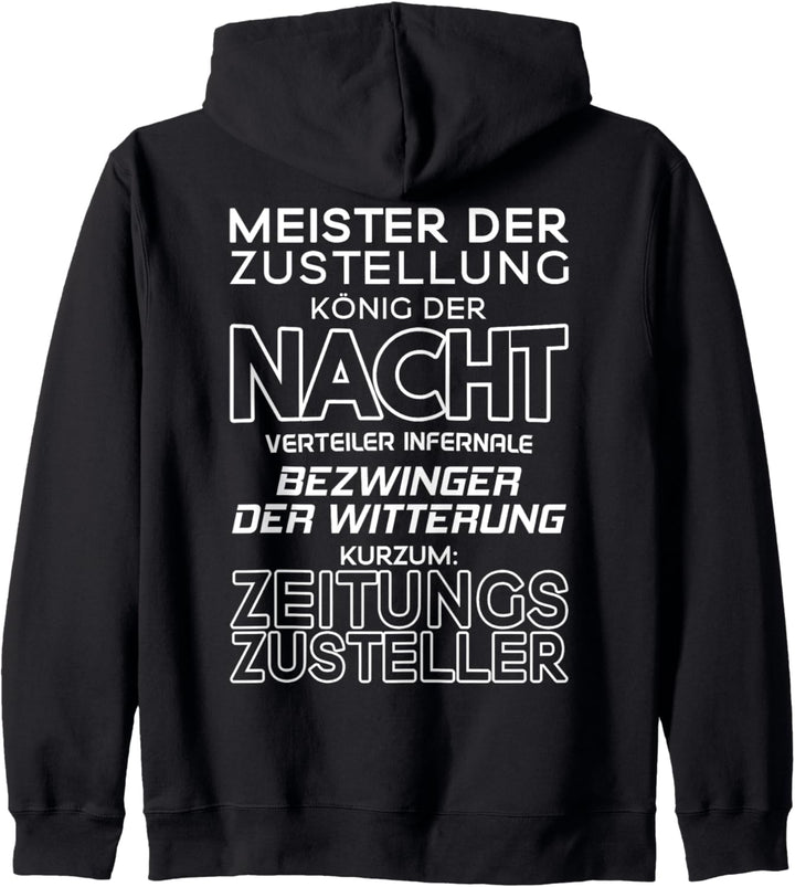 Meister Der Zustellung Zeitungszusteller Kapuzenjacke