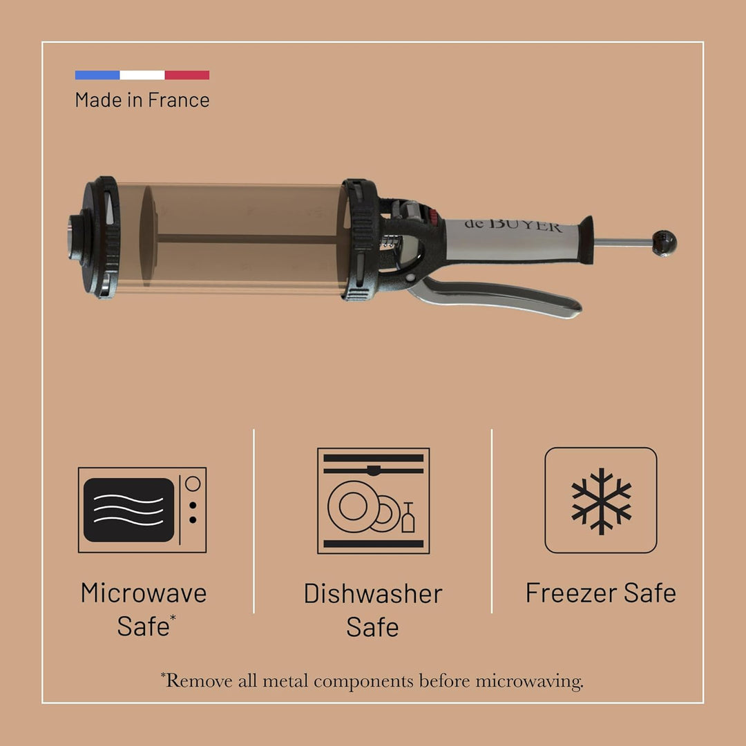 DE BUYER Küchenspritze, Silikon, grau, 27.9 x 20.1 x 10.9