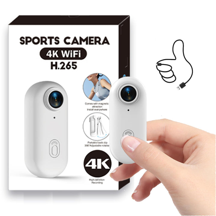 TKMARS Mini 4K Action Kamera WLAN, Magnetische Bodycam mit 120° Weitwinkel, Wasserdicht bis 30m mit