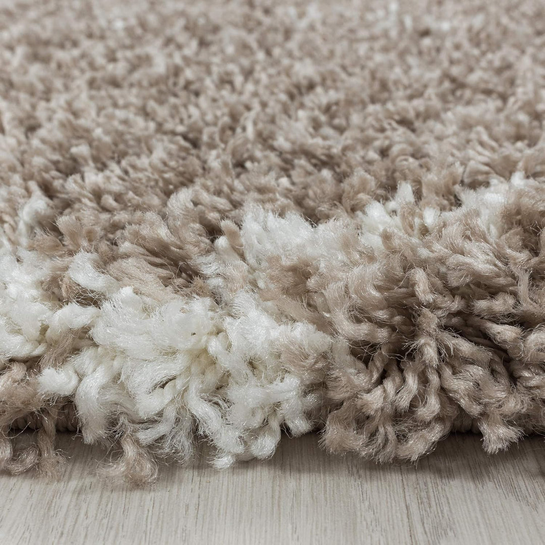 Hochflor Rund Wohnzimmer Teppich Modern Deko Geometrisch Design Teppich Rund Flauschiger & Weicher L
