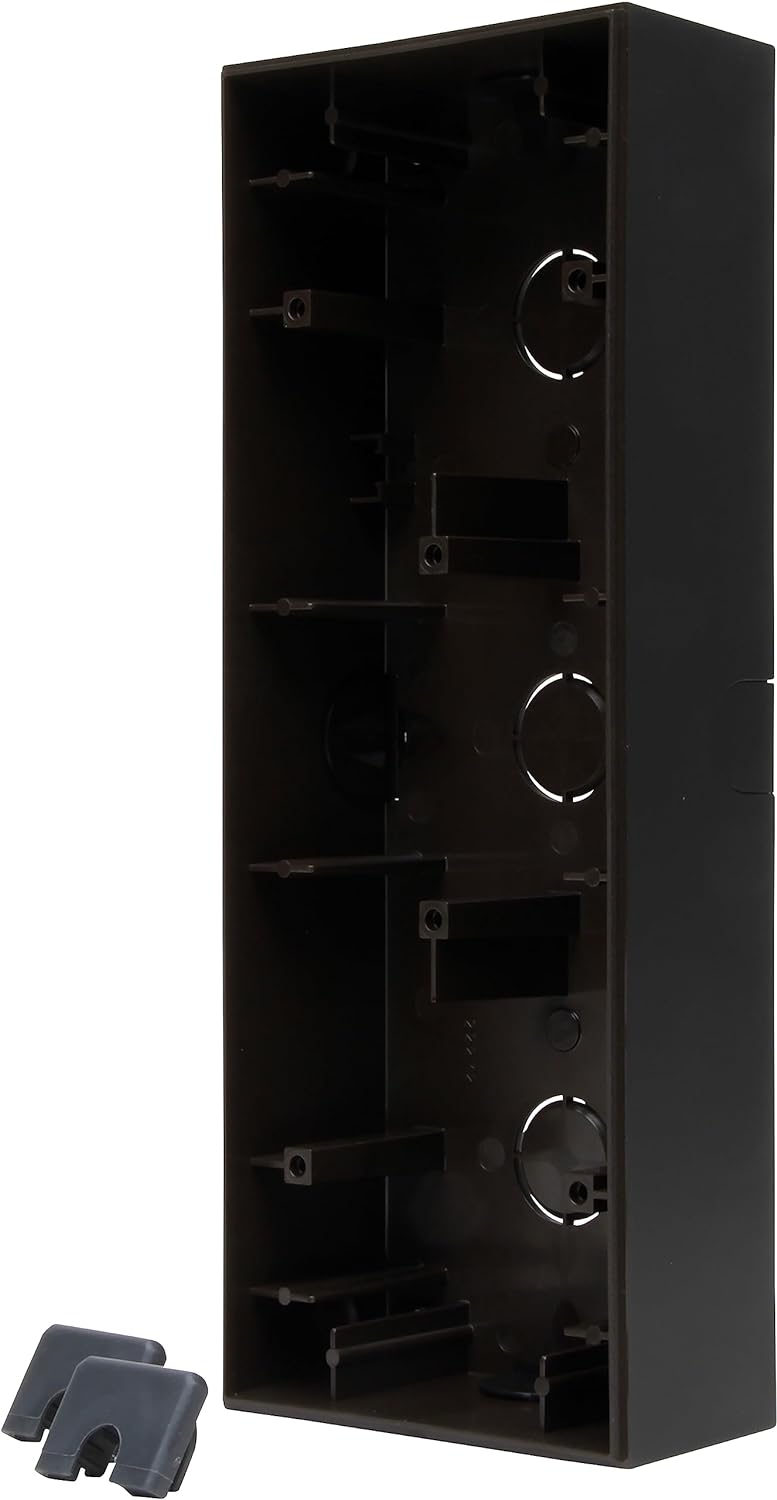 Kopp HK07-3-fach Aufputzgehäuse, Farbe: schwarz matt - (1 Stück)