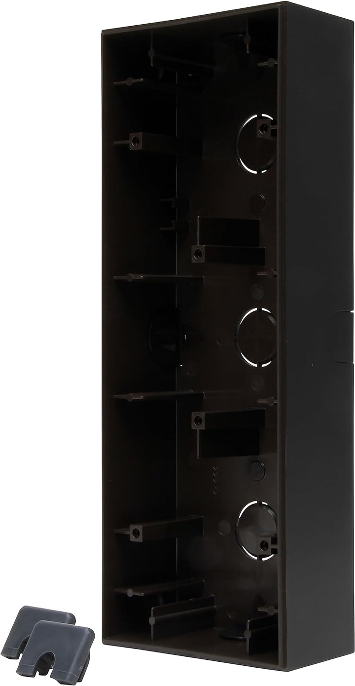 Kopp HK07-3-fach Aufputzgehäuse, Farbe: schwarz matt - (1 Stück)