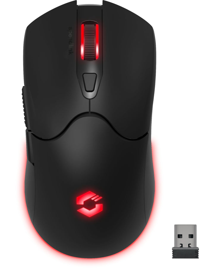 Speedlink Velox - Wireless RGB Gaming Maus kabellos mit Akku wiederaufladbar USB-C, 4800dpi, program