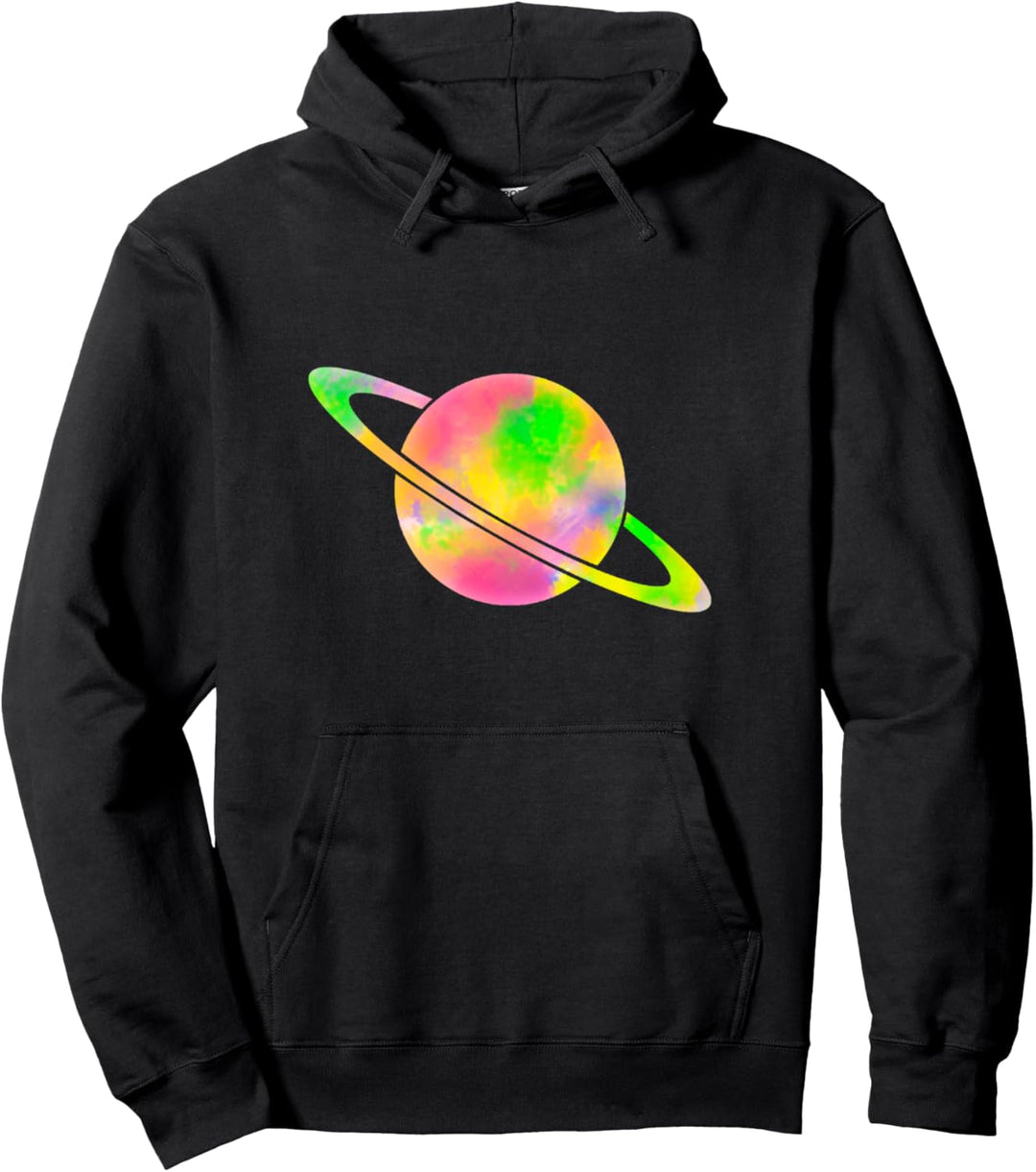 Planet Saturn buntes Design. Pullover Hoodie