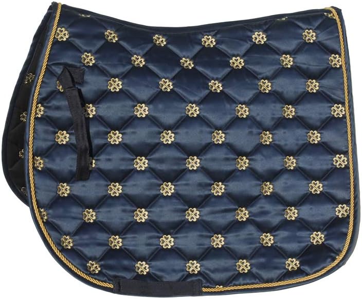 Rhinegold Lucky Clover Satin Schabracke Pony navy, Pony navy