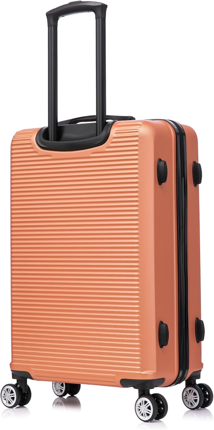 CELIMS - Grosser Reisekoffer mit Kosmetikkoffer 30 cm, Hartschale mit 4 Rollen, leicht, Aufgabegepäc