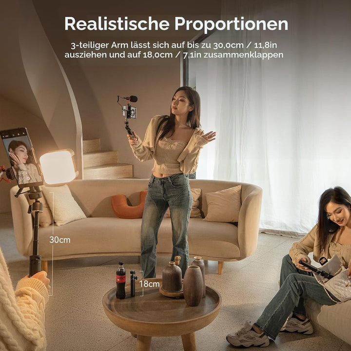 SMALLRIG VK-50 Vlogging Kit für iPhone, Content Creator Kit für YouTube und TikTok Starter, Videoauf
