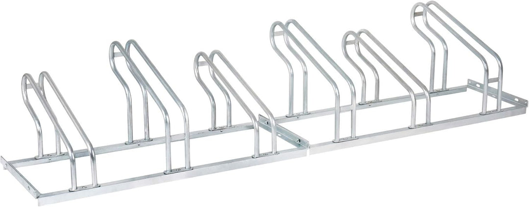 STIER Fahrradständer, für 6 Räder, feuerverzinkte Stahlkonstruktion, Bügelparker, auch für Mountainb