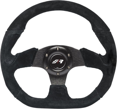 Simoni Racing Universal Lenkrad X2 Shammy Leather - Schwarz Suède - Durchmesser 330mm