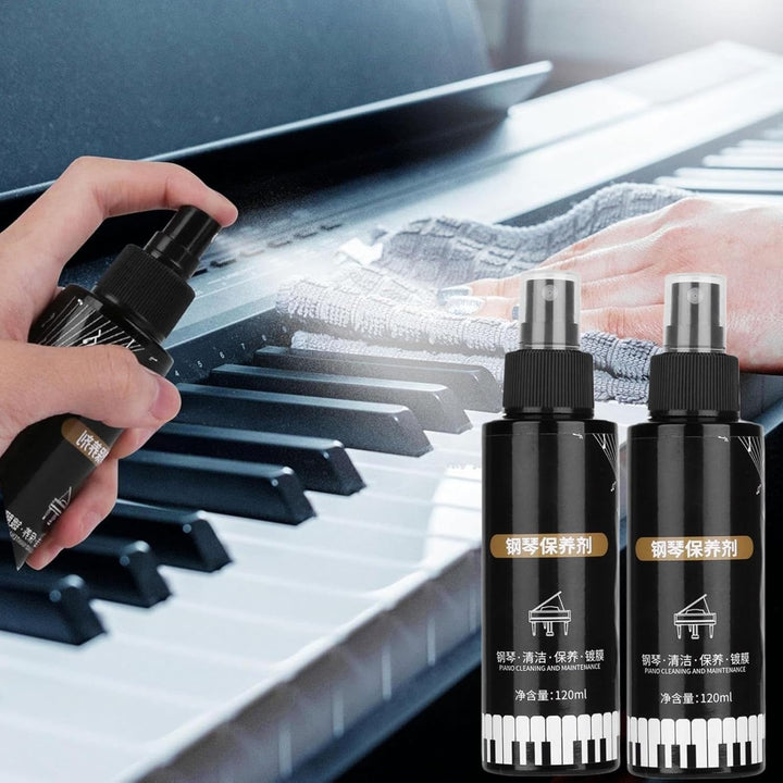 2 Stück Klavierlack Politur und Reiniger 120ml,Klavier Zubehör, Klavierlack Hochglanz – Sanft Kratze