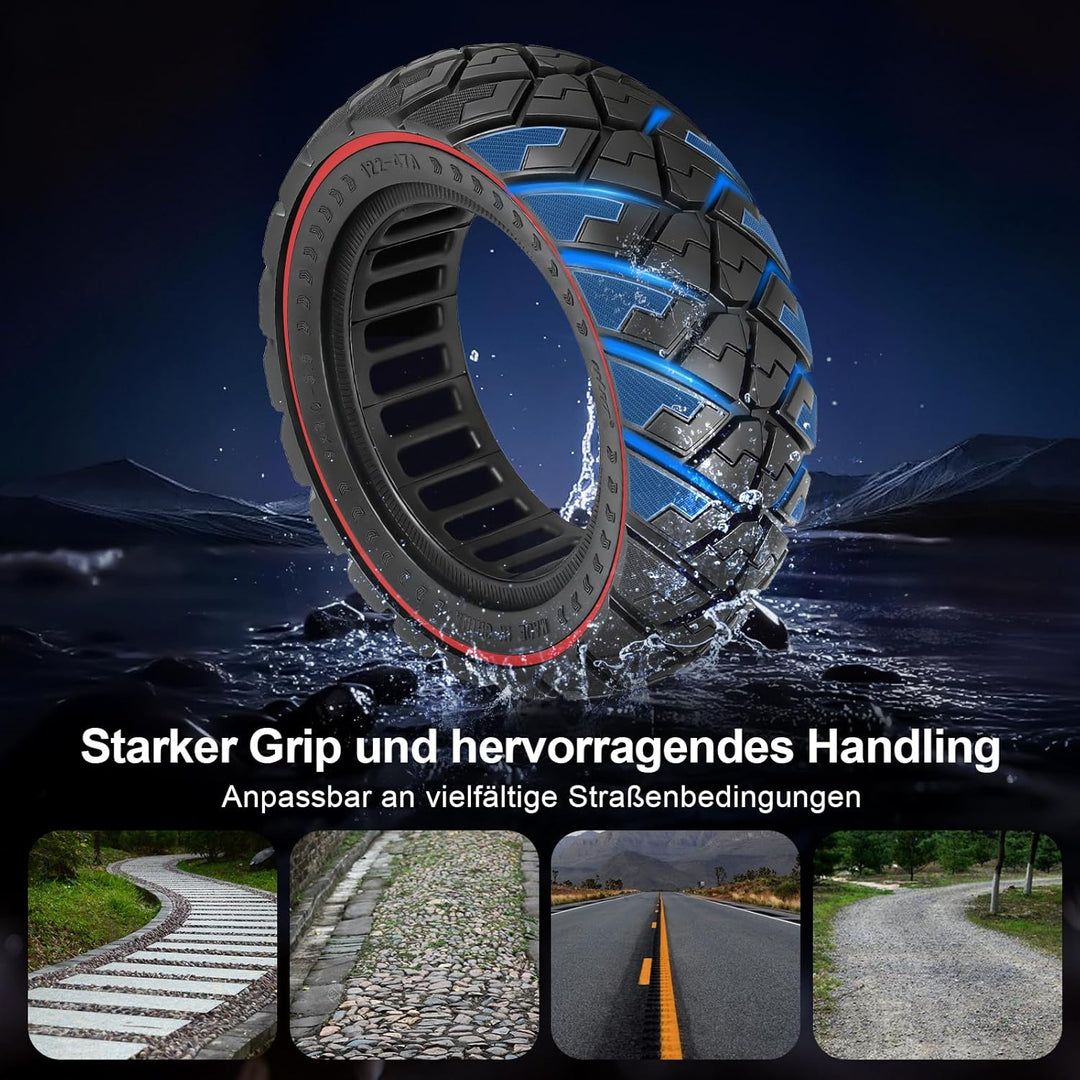 9x3,0-5,5 Vollreifen für Kukirin G2 pro, Zero 10X, Dualtron Eagle Pro Elektroroller Ersatzreifen Vol