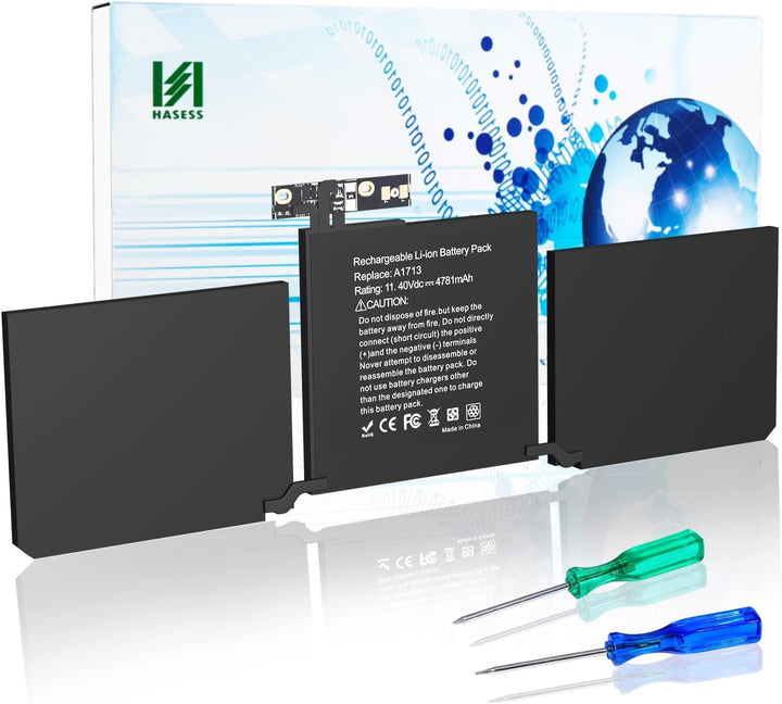 A1713 Akku kompatibel mit Mac Book Pro 13 Zoll A1708 A1713 Ende 2016 Mitte 2017 Version EMC 3164 297