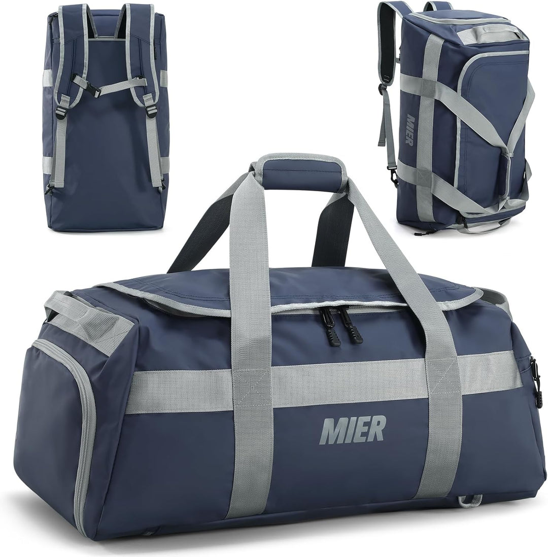 MIER Sporttasche gross Reisetasche mit Schuhfach 60L Sportrucksack Duffle Bag Fitness Trainingstasch