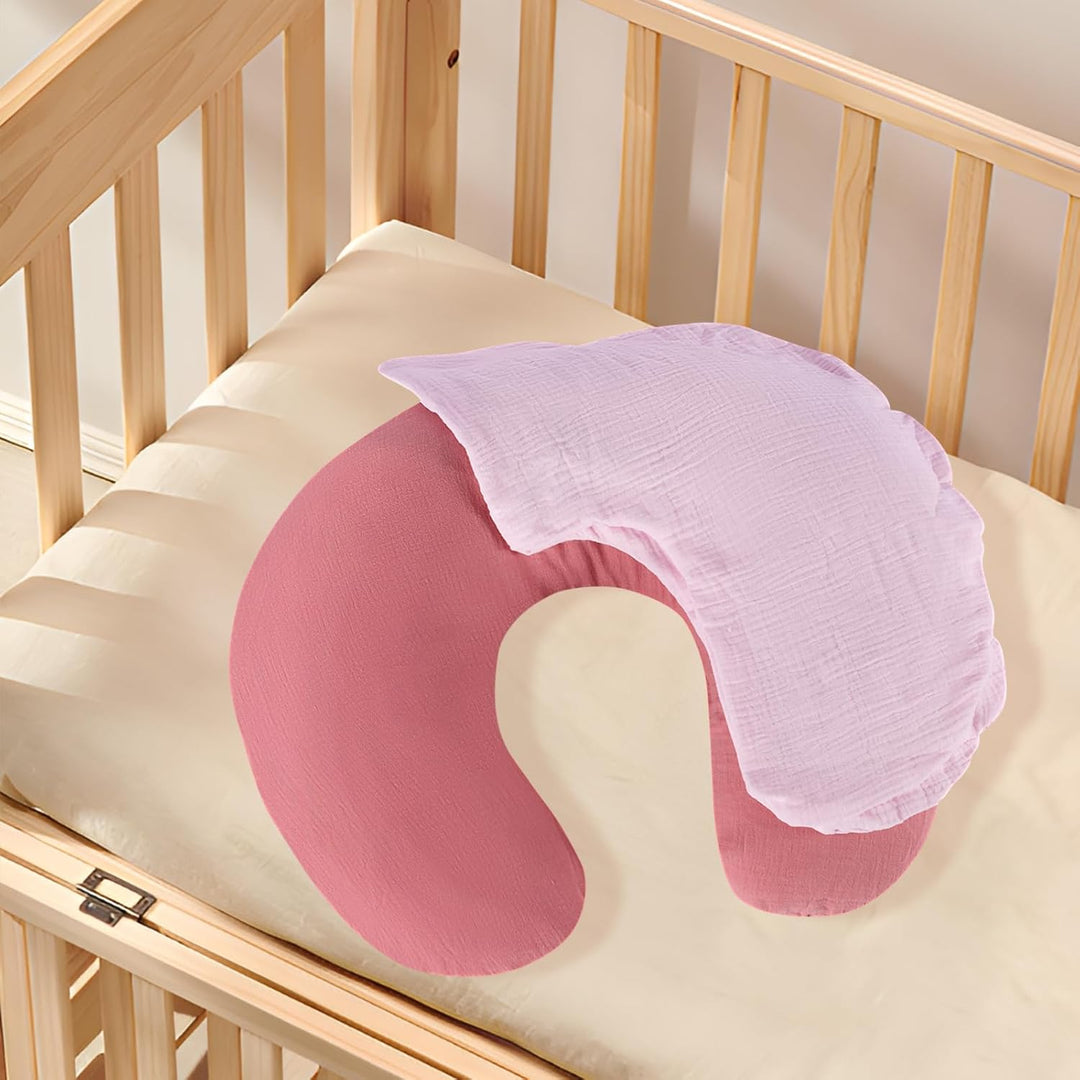 Winmany Stillkissenbezüge aus Musselin, weiche Baumwolle, für Neugeborene, Stillkissen, Baby-Fütterk
