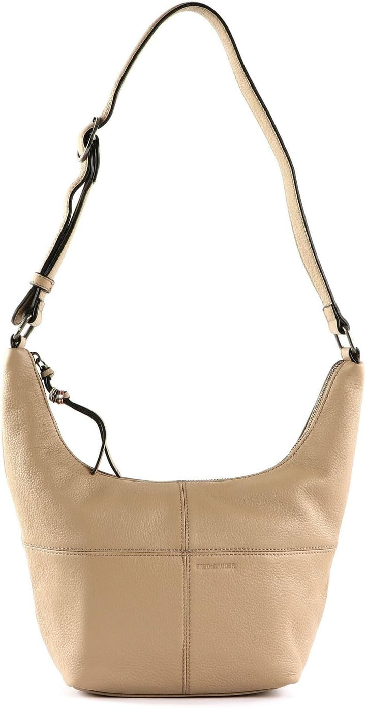 FREDsBRUDER Handtasche Pruvia mit Ziernähten S Sand, S Sand