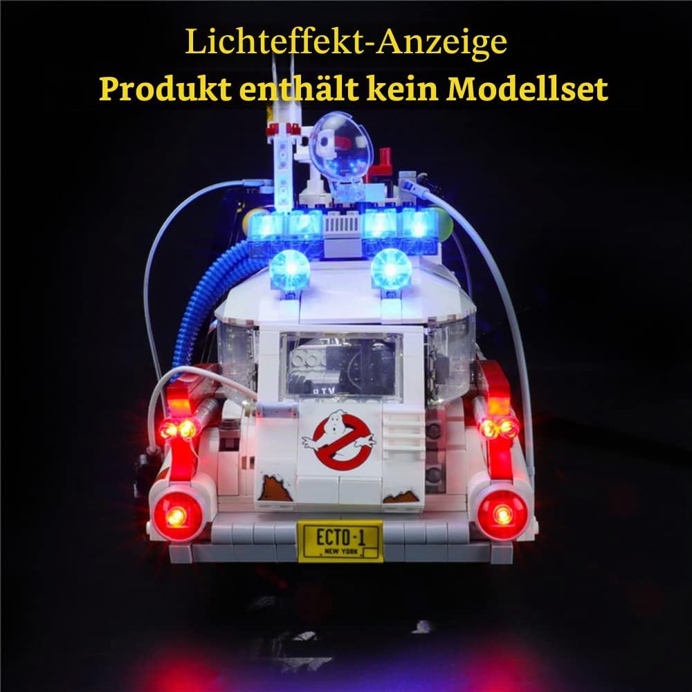 GEAMENT LED Licht-Set Kompatibel mit Lego Ghostbusters Ecto-1 - Beleuchtungsset für Creator 10274 Ba