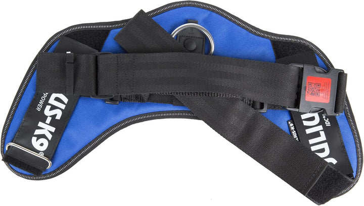 JULIUS K-9 IDC Powergeschirre Blau mit individuelle Klettaufschriften Bundle optionale Grösse, Klein