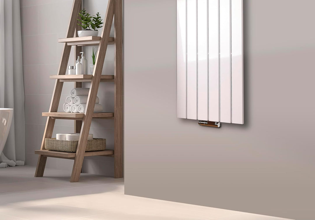Badheizkörper Design Peking 2 120x47cm 799 Watt weiss (+1 Halter 15mm) SZAGATO Handtuchwärmer Handtu