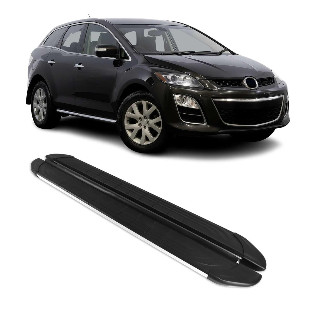 OMAC Trittbretter Seitenschweller Seitenschürze Kompatibel mit Mazda CX-7 2006-2012 - 2X Aluminium H