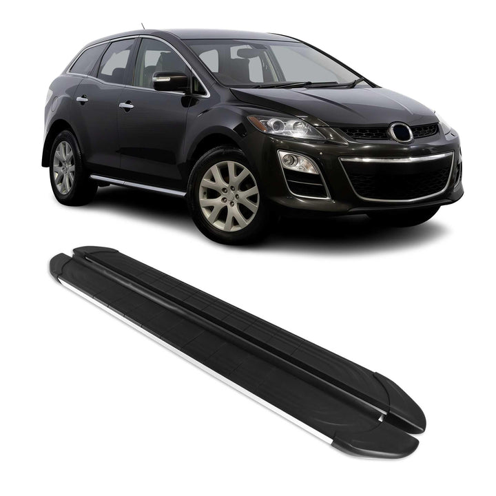 OMAC Trittbretter Seitenschweller Seitenschürze Kompatibel mit Mazda CX-7 2006-2012 - 2X Aluminium H
