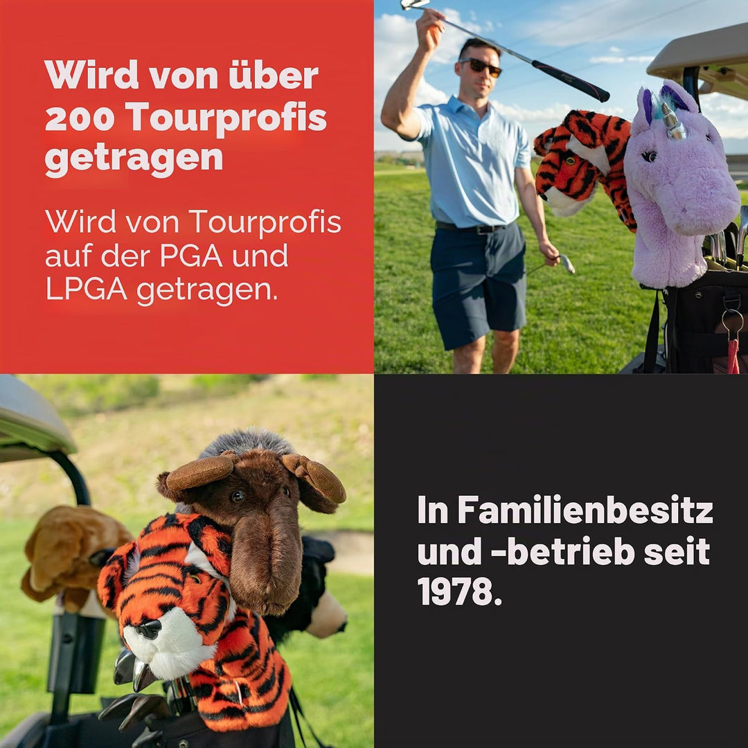 Daphne’s Headcovers Tiger Headcover Funny Golf Club Cover Stylish Protection for Club Driver Headcov