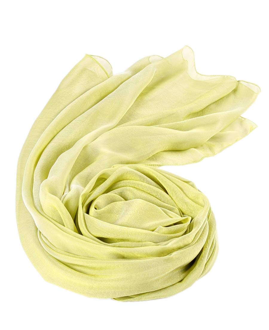 Damen Unifarbe Seidentaft 100% Chiffon Seide festlich Stola Schultertuch Schal für Abendkleider 200