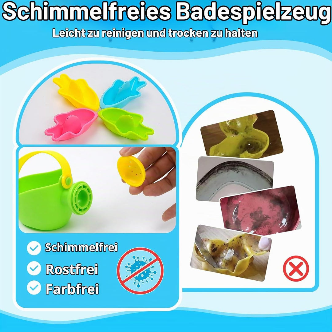 16 Stück Badespielzeug Baby ab 1 2 3 4 Jahre, Wasserspielzeug Kinder Badewanne Pool Spielzeug für Ba