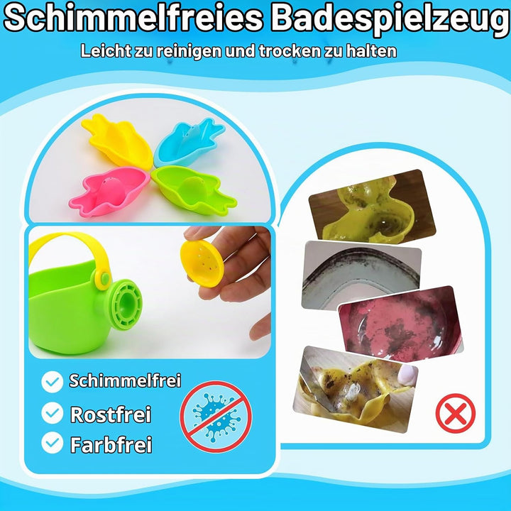 16 Stück Badespielzeug Baby ab 1 2 3 4 Jahre, Wasserspielzeug Kinder Badewanne Pool Spielzeug für Ba