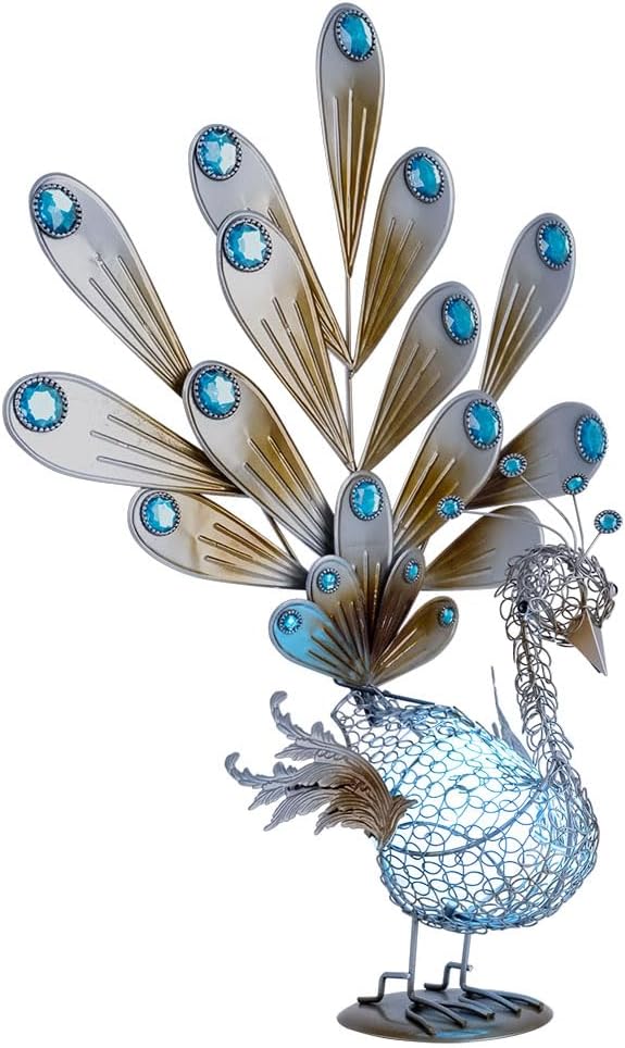 LED Solarleuchte Pfau Au?enbeleuchtung Dekoration Beleuchtung Gartenleuchte Lampe Globo 33309