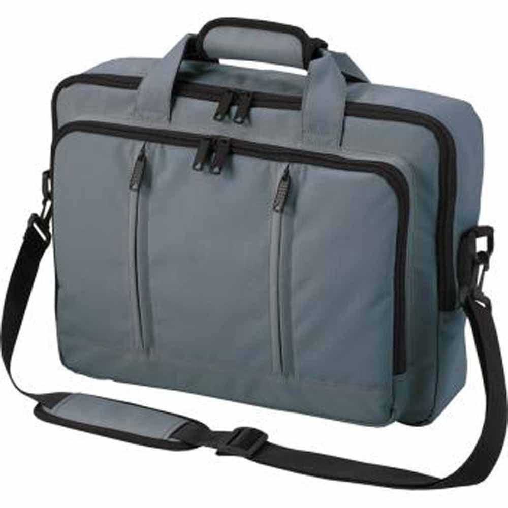 Halfar Umhängetasche, auch als Rucksack zu tragen, für Notebooks bis 15-16 Zoll (38-40,6 cm) (Grau),