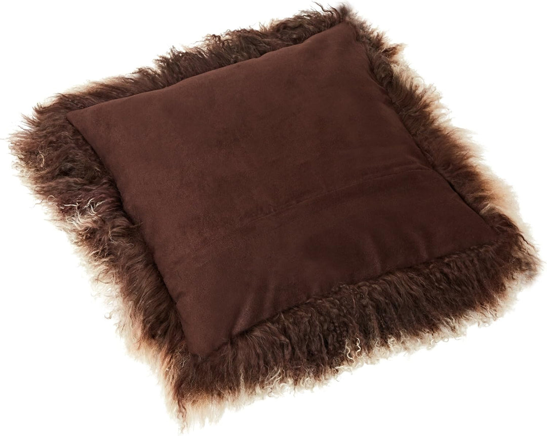 Reissner Lammfelle Tibet Lammfell Kissenbezug langflorig 30x30cm JAY106 Farbe braun (Tops) Jay106 Br