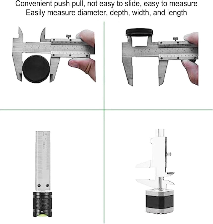 Mini Edelstahl Tragbar Schieblehre, 0-50 mm Präzisions-Messschieber Analog, Kleins Caliper Anreissme