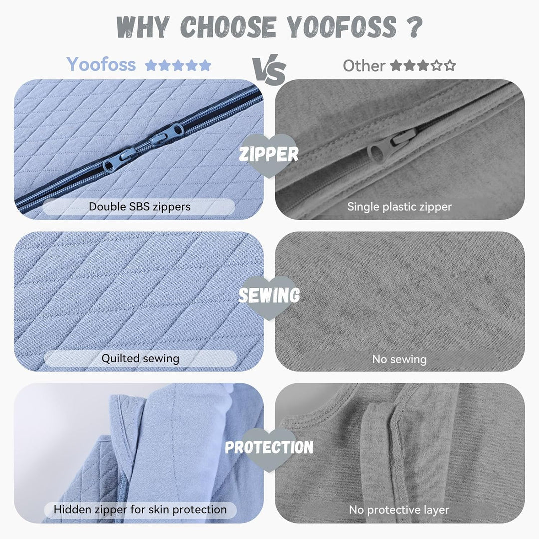 Yoofoss Schlafsack Baby Winter Baumwolle 2.5 TOG Warm Baby Winterschlafsack Weich Babyschlafsack Neu