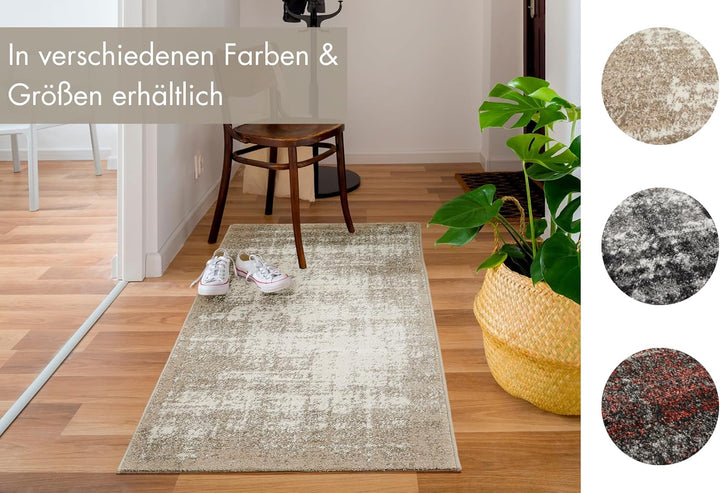 andiamo Webteppich moderner stilvoller Kurzflor Teppich robust und pflegeleicht aus 100% Polypropyle