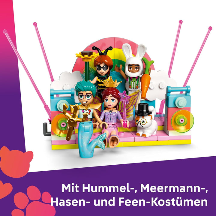 LEGO Friends Kostümparty mit Einhorn und Fee - Spielzeug für Mädchen ab 6 Jahren, inkl. Bühne, DJ-Pu