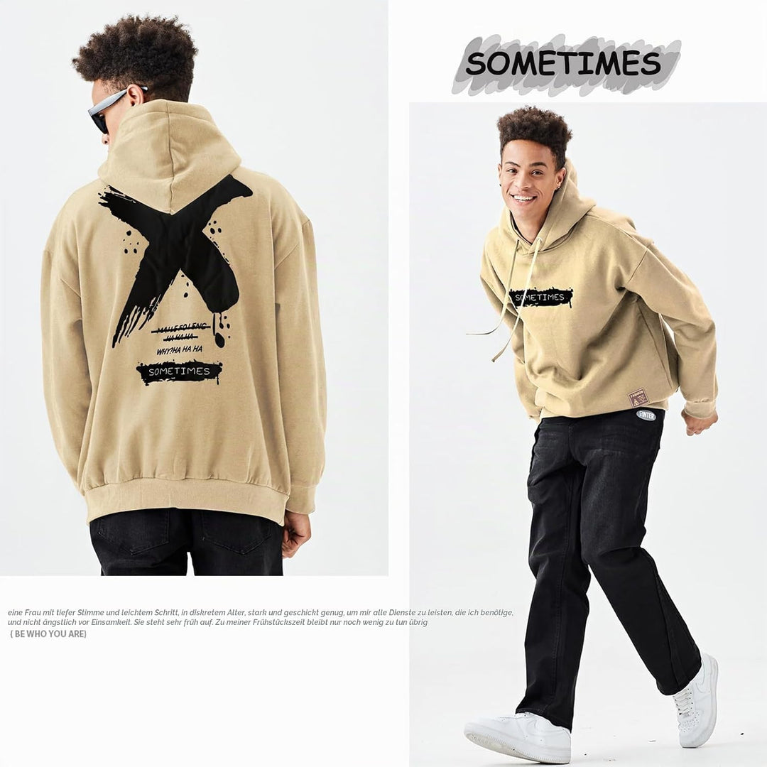 Moshtashio Hoodie Herren Basic Kapuzenpullover Langarm Sweatshirts Classic Männer Sweatjacke Druck P