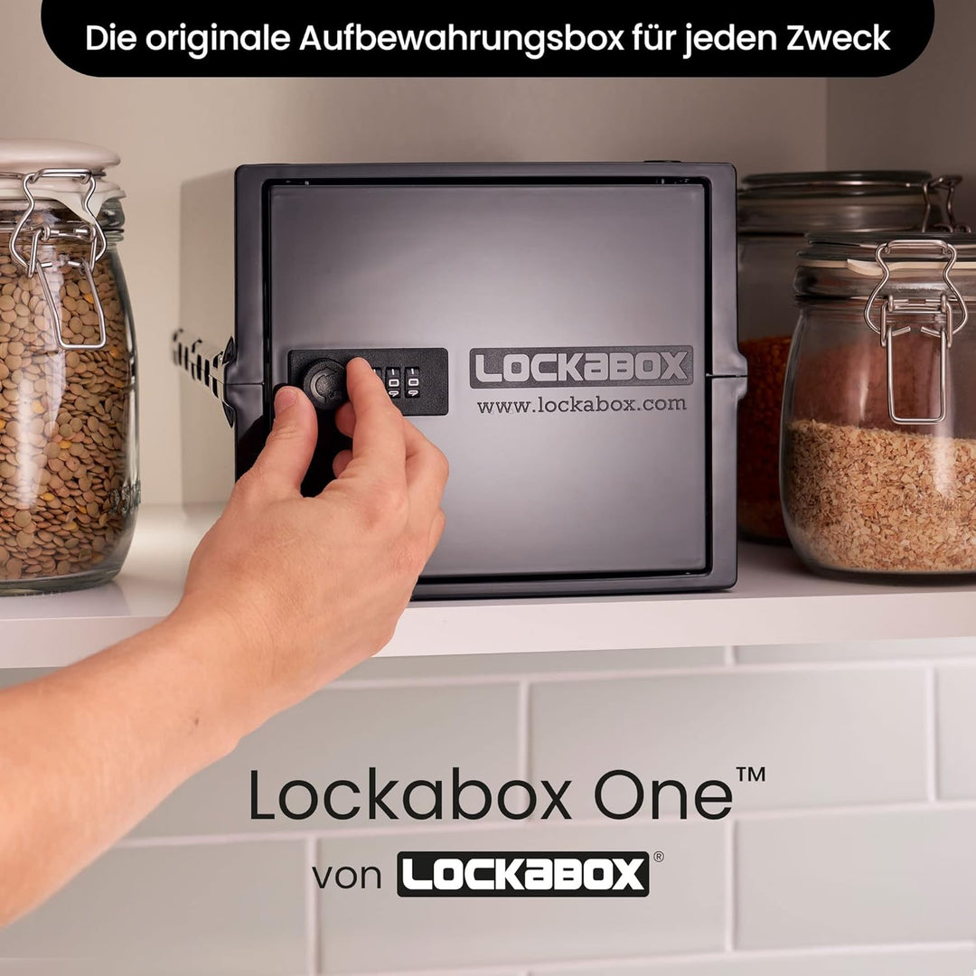 Lockabox One™ | Kompakte Abschliessbare Box aus Polycarbonat mit Zahlenschloss für mehr Sicherheit z