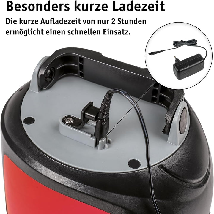 WALTER- Li-Ion Akku-Klarwasserpumpe 20V, Förderhöhe 12 m, Fördermenge 3500 l/h, mit eingebautem 4000