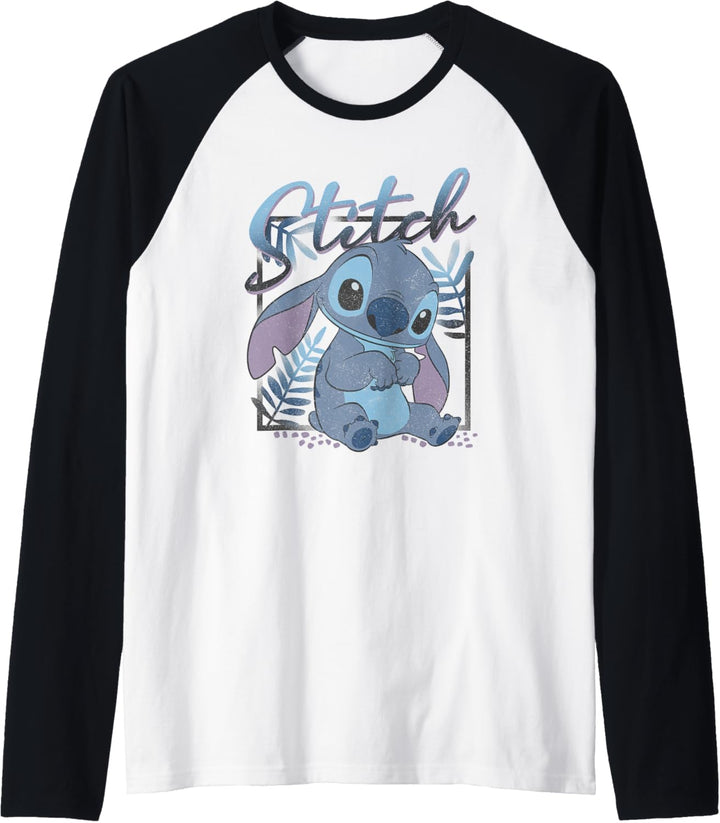 Disney Lilo & Stitch Tropic Blue Leaf Stitch Raglan