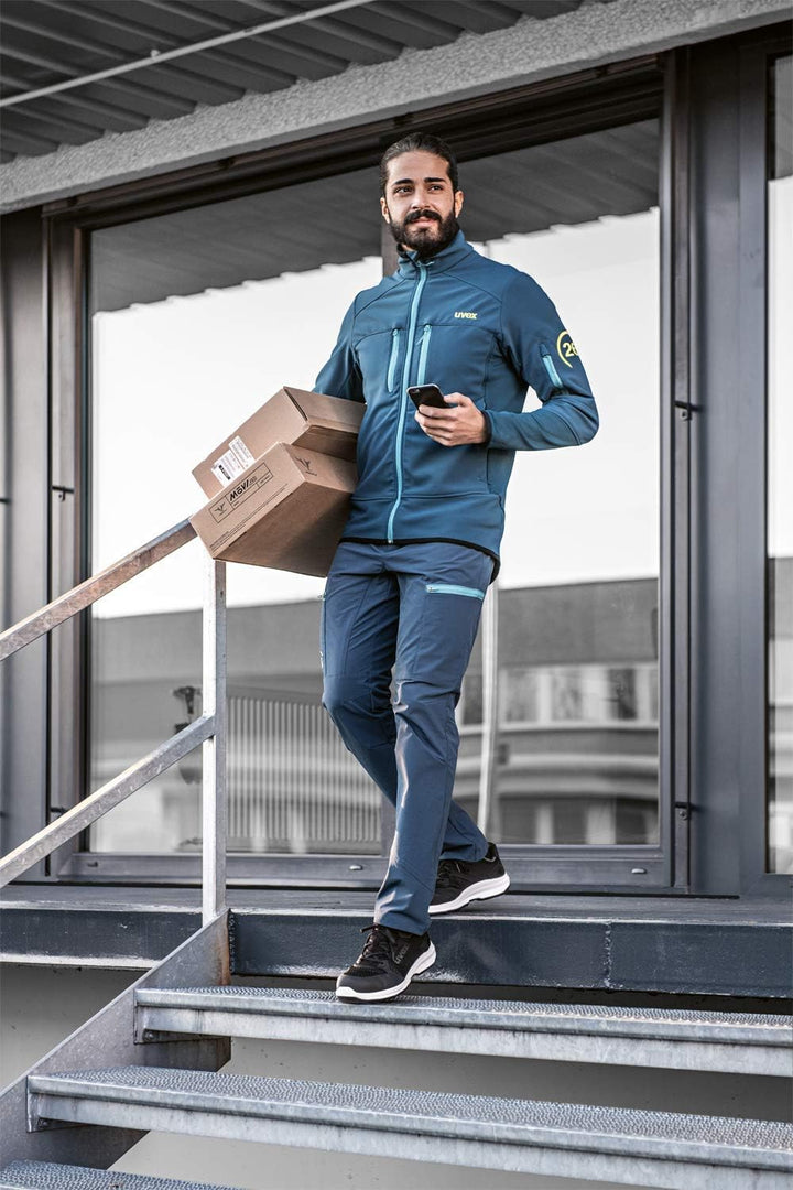 Uvex 1 Sport gelochter Halbschuh, Sicherheitsschuhe S1 SRC, Arbeitsschuhe für Damen & Herren, Schwar