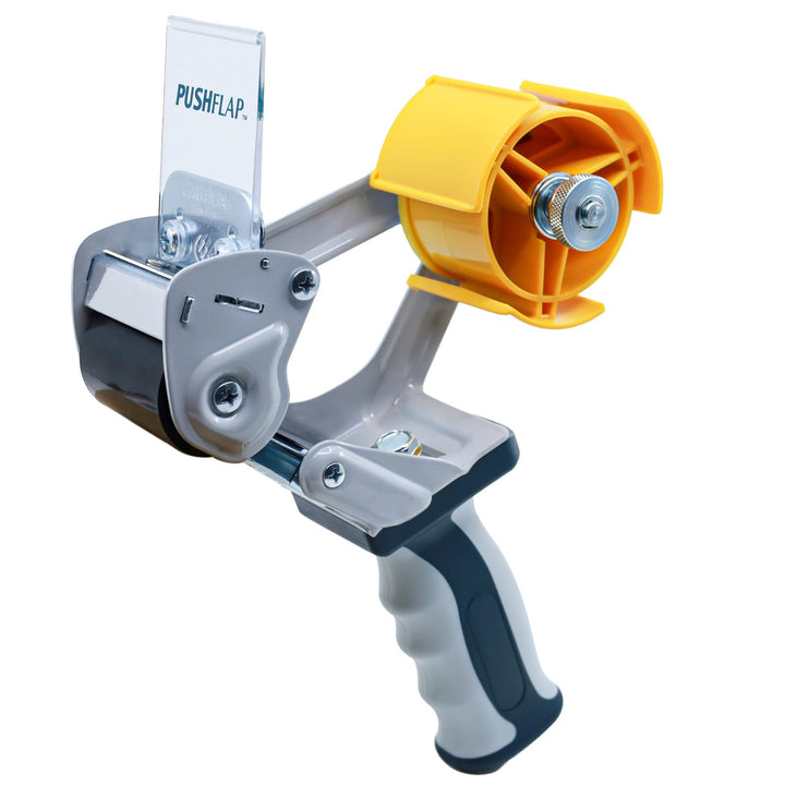 Paketbandabroller mit Sicherheitsklinge – ergonomischer Klebebandabroller aus Metall, stabiler Packb
