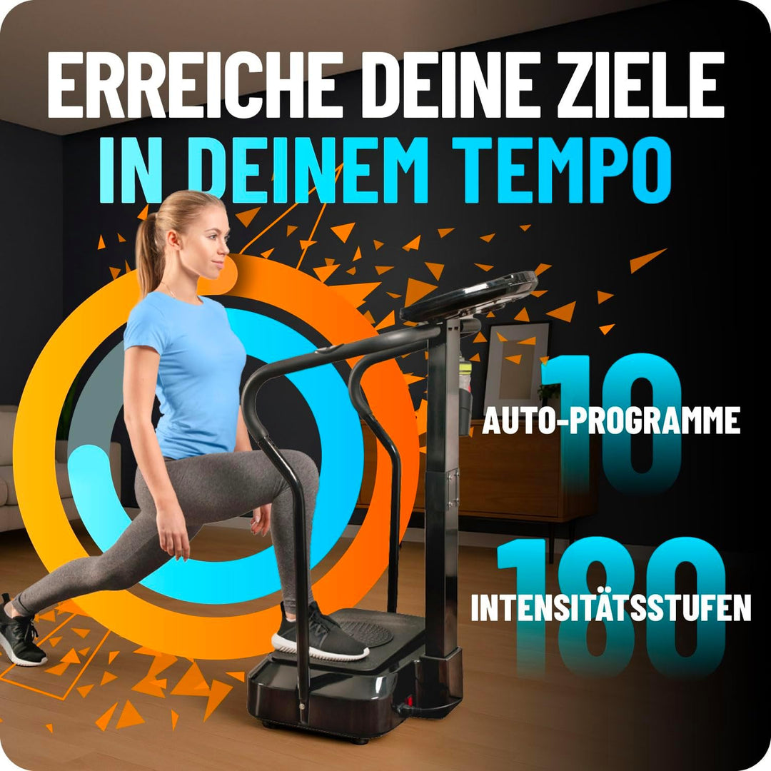 Bluefin Fitness Vibrationsplatte Pro Modell | Verbessertes Design mit Leisen Motoren und Eingebauten