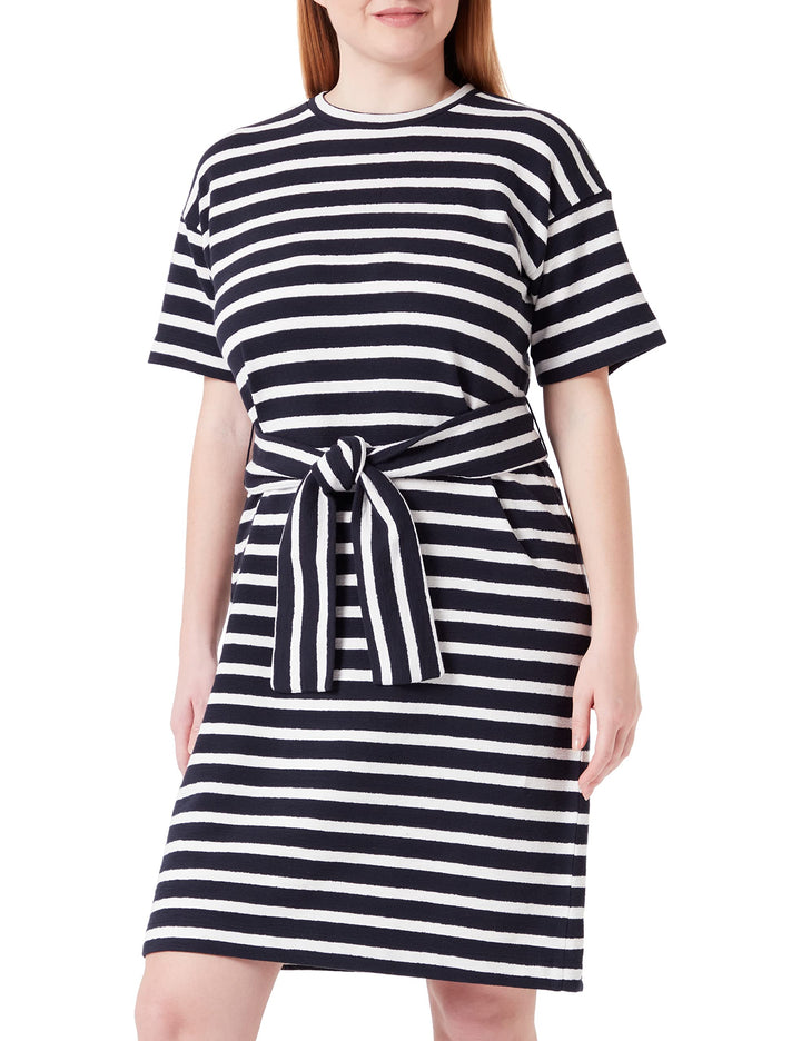 Seidensticker Damen Regular Fit Blusenkleid Kurzarm Kleid 42 Dunkelblau, 42 Dunkelblau