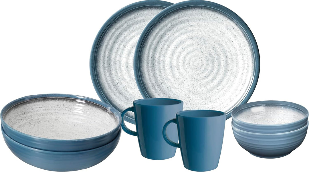 BRUNNER 0830143N.C5T Campinggeschirr Set für 2 Personen, Tête-À-Tête Tuscany, 8-teilig
