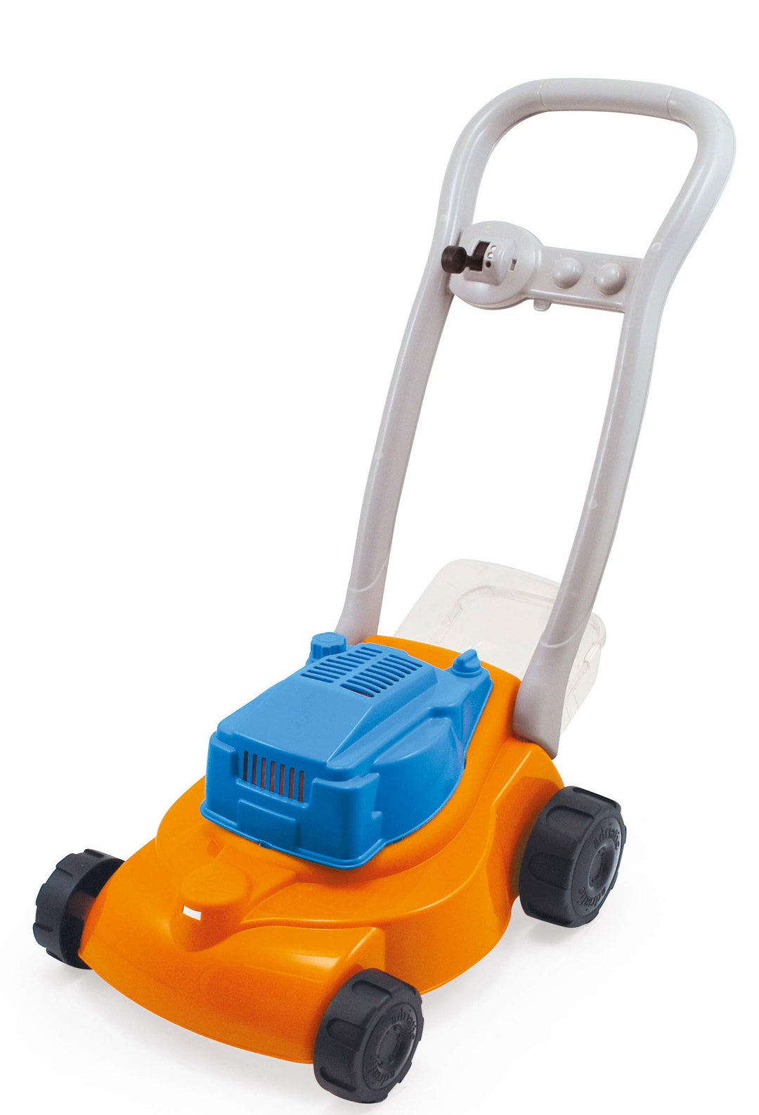 ToyToyToy Rasenmäher für Kinder mit Auffangkorb Mähgeräusch 55 cm stabile Ausführung (Orange), Orang