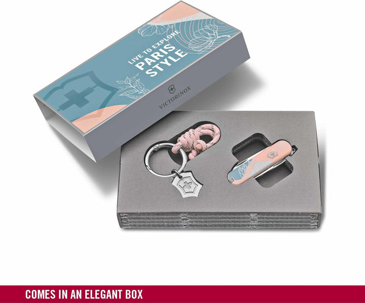 VICTORINOX Taschenmesser Classic SD, 7 Funktionen, Swiss Made, Multitool für Frauen, Schlüsselanhäng